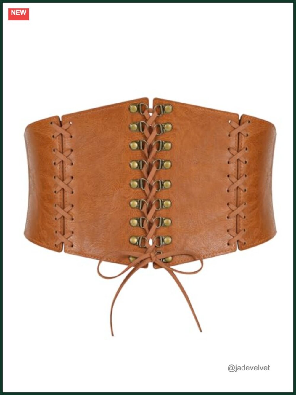 Wide Corset Belt Faux Leather Elastic Waist Vintage Costume Accessory